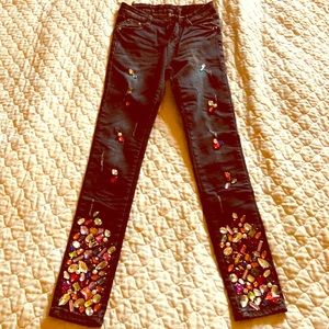 Black stretch Jeans with stones